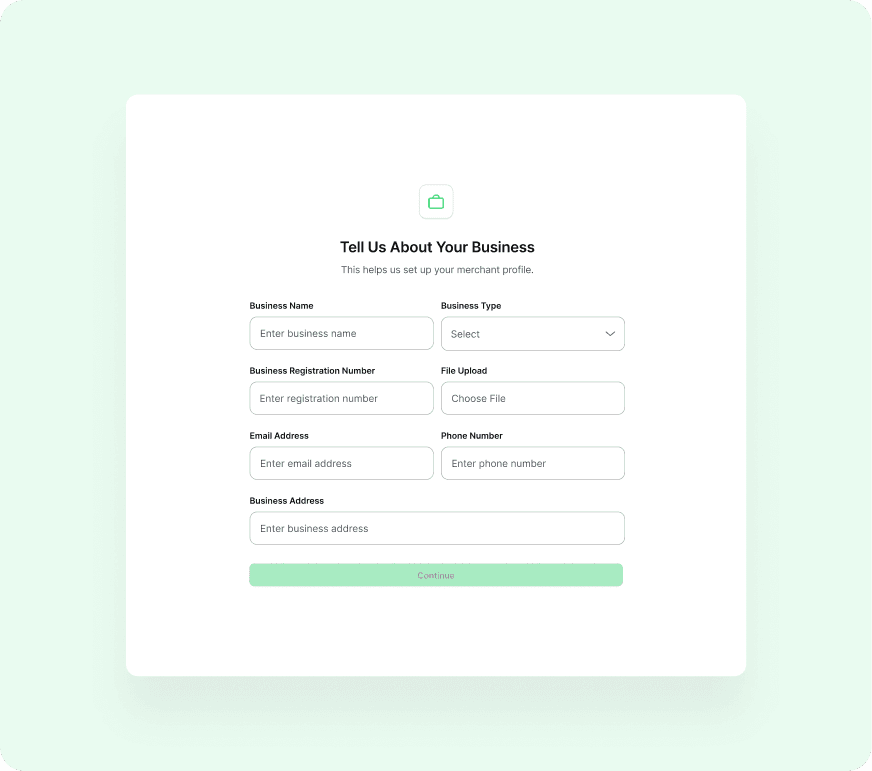 OryonTech setup dashboard workflow preview